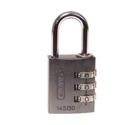 ABUS Cadenas à combinaison 145/30 Titanium - Cadenas pour valises, casiers et bien d'autres choses encore. - Cadenas en aluminium - code numérique réglable individuellement - niveau de sécurité 3 ABUS