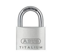 ABUS Titalium 64TI/45 - Cadenas de cave avec corps de serrure en aluminium spécial - anse en acier trempé - niveau de sécurité ABUS 5