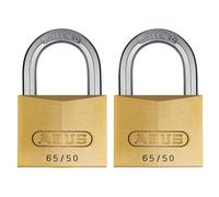 Abus Mécanique 65/50Mm Cadenas En Laiton Paquet Jumeau Cardé Abu6550Tc