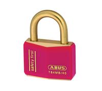 Cadenas à clé - 40 mm - corps laiton - rouge - T84MB/40 ABUS