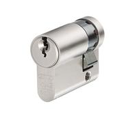 Abus mécanique - E60np Euro Demi cylindre Nickel Nacré 10 mm/50 mm Box