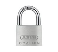 ABUS Titalium 64TI/50 - Cadenas de cave avec corps de serrure en aluminium spécial - anse en acier trempé - niveau de sécurité ABUS 6