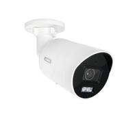ABUS Mini caméra IP IPCA34512B pour extérieur/intérieur | Objectif fixe de 4 mm, angle de vision de 89°, LED IR et lumière blanche, IP67, PoE