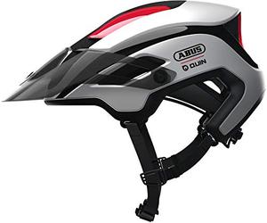ABUS MonTrailer Quin casque VTT - Casque de vélo intelligent avec détection d’accidents et système d'alarme SOS - pour hommes et femmes - Blanc, taille L