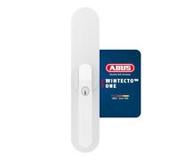 ABUS Poignée WINTECTO One – intelligente, alarme, sans perçage – Blanc, fermeture identique (AL0125)