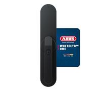 ABUS WINTECTO One Moteur de fenêtre - Poignée de fenêtre intelligente pour fenêtres, portes de balcon et de terrasse - avec fonction alarme - montage simple sans perçage - noir, même L0089)