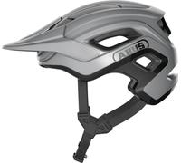 ABUS MTB-Helm CliffHanger - Casque de vélo pour les trails exigeants - avec de grandes ouvertures d'aération & système de courroie TriVider - pour femmes et hommes - Argent, taille M (54-58 cm)