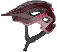 ABUS MTB-Helm CliffHanger - Casque de vélo pour les trails exigeants - avec de grandes ouvertures d'aération & système de courroie TriVider - pour femmes et hommes - rouge foncé, taille S (51-55 cm)