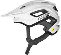 ABUS MTB-Helm CliffHanger MIPS - Casque de vélo pour les trails exigeants - avec protection contre les chocs MIPS & grandes ouvertures d'aération - pour femmes et hommes - Blanc Brillant, Taille M (54