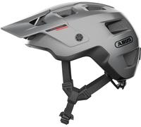 ABUS MTB-Helm MoDrop - casque de vélo robuste avec une bonne ventilation pour les VTTistes - ajustement individuel - unisexe - argent, taille M (54-58 cm)