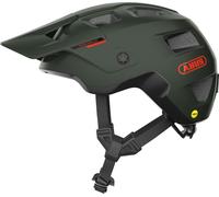 ABUS MTB-Helm MoDrop MIPS - casque de vélo robuste avec protection contre les chocs pour VTT - ajustement individuel - unisexe - vert foncé, taille S (51-55 cm)