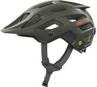 ABUS MTB-Helm Moventor 2.0 MIPS - Casque de vélo avec protection contre les chocs pour l'utilisation tout-terrain sur le VTT - Casque All-Mountain pour femmes et hommes - Vert foncé, taille S (51-55 c