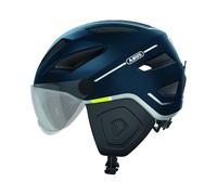 ABUS Casque de ville Pedelec 2.0 ACE - casque de vélo avec feu arrière, visière, bonnet de pluie, protection des oreilles - pour hommes et femmes