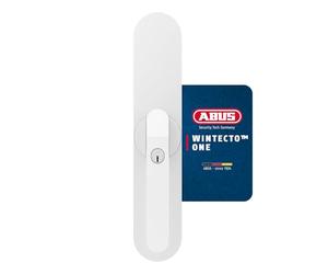 ABUS Poignée Connectée WINTECTO One - Alarme, Sans Perçage, Blanc | Ouverture électronique via app, télécommande ou scanner - Alarme 110 dBA - Compatible tige carrée 7 mm - 6 piles AA incluses