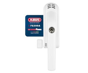 ABUS Poignée de Fenêtre Verrouillable FG300A AL0145 - Avec Cylindre Poussoir et Fonction d'Alarme, à Verrouillage Identique - Niveau de Sécurité 7 - 71900 - Blanc