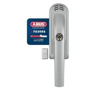 ABUS Poignée de Fenêtre Verrouillable FG300A - Verrou de Fenêtre avec Cylindre Pression et Alarme, Verrouillage Différent - Niveau de Sécurité 7 - 71907 - Argent