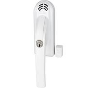 ABUS Poignée de Fenêtre Verrouillable FG300A - Verrou de Fenêtre avec Cylindre Pression et Alarme, Verrouillage Différent - Niveau de Sécurité 7 - 56807 - Blanc
