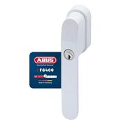 ABUS Poignée de fenêtre verrouillable FG400 - Avec cylindre de pression et clé - Sécurité enfant et protection anti-effraction - Ajustement universel - Fermeture identique AL0125 - Niveau de sécurité