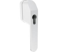 ABUS Poignée de fenêtre verrouillable FG500 HZ pour demi-cylindre profilé - Sécurité enfant et protection anti-effraction pour fenêtre - Idéale pour les installations de fermeture - Préparée pour