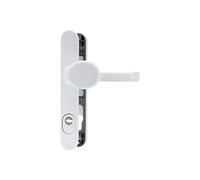 ABUS Poignée de porte SRG92N ZS W avec protection anti-traction - Pour portes d'entrée - Poignée de porte intérieure et extérieure - Pour portes avec cadre étroit - Blanc