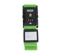 ABUS Sangle à valise avec serrure TSA 620TSA/192 - Sangle à valise avec code numérique à 3 chiffres - Badge inclus - vert