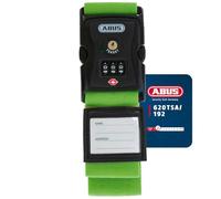ABUS Sangle à valise avec serrure TSA 620TSA/192 - Sangle à valise avec code numérique à 3 chiffres - Badge inclus - vert