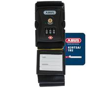 ABUS Sangle à valise TSA 620TSA/192 – Serrure à code 3 chiffres, badge inclus – Noir