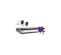 ABUS SECURITY Set complet avec NVR + 2 caméras mini-tube PoE