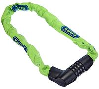 ABUS Antivol à chaîne Tresor 1385/75 Neon - serrure à combinaison en acier trempé - chaîne carrée de 6 mm d'épaisseur - niveau de sécurité 6 - 75 cm - vert