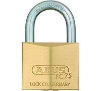 ABUS Serrure à pêne dormant EC 75 avec technologie de clé réversible, largeur du corps 40mm, laiton, 26408 5