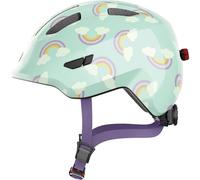 Abus - Smiley 3.0 Led - Casque vélo enfant Blue Rainbow - M (50 - 55 cm)