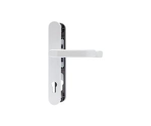 ABUS SRG92N W Ferrure de porte d'entrée avec poignée de porte double face pour portes étroites Blanc