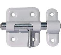 ABUS SRR35 Targette de Sécurité 35 mm - Verrou Coulissant Sans Clé pour Portes et Fenêtres - Format Compact - Pour Ouverture Gauche ou Droite - Facile à Installer - Couleur Blanche