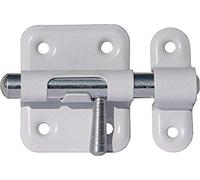 Targette coulissante à pêne rond en acier - blanc - 40 mm - SRR - BZ ABUS