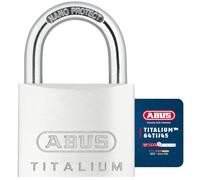 ABUS Titalium 64TI/45 - Cadenas de cave avec corps de serrure en aluminium spécial - anse en acier trempé - niveau de sécurité ABUS 5