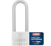 ABUS Titalium 64TI/50HB80 à anse haute - Cadenas de cave avec corps de serrure en aluminium spécial - anse en acier trempé - niveau de sécurité ABUS 6