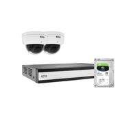 ABUS TVVR36423D Enregistreur vidéo réseau et 2 Mini caméras dôme PoE | Kit tout-en-un, Performance Line, reconnaissance intelligente des personnes et des véhicules, contrôle du navigateur sur PC