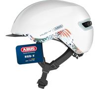 Abus - Hud-Y - Casque vélo urbain Flower White - L (57 - 61 cm)