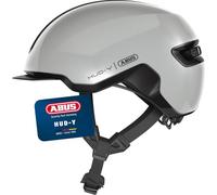 ABUS Urban Helm HUD-Y - avec feu arrière LED magnétique et Rechargeable & Fermeture magnétique - Casque de vélo Cool pour Tous Les Jours - pour Femmes et Hommes