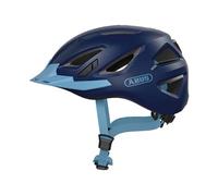 ABUS Urban-I 3.0 Casque Vélo Urbain - Casque de Vélo Moderne avec Lumière Arrière et Visière pour Circulation en Ville - Unisexe - Bleu, Taille S