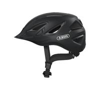 ABUS Casque vélo Urban-I 3.0 velours noir – feu arrière, visière, fermeture magnétique S (51–55 cm)