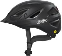 ABUS Urban-I 3.0 MIPS Casque de vélo avec protection contre les chocs, lumière arrière, visière et fermeture magnétique pour homme et femme - Noir mat, Taille XL