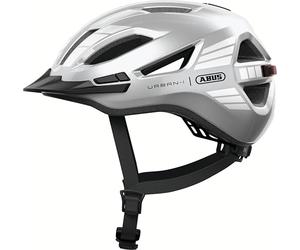 ABUS Urban-I 4.0 Casque de vélo avec feu arrière Rechargeable, 2 Modes d'éclairage, visière, Ouverture tressée et Fermeture magnétique - pour Adolescents, Femmes et Hommes