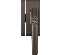 ABUS Verrou Supplémentaire de Fenêtre FO400N AL0145 - Serrure de Fenêtre à Cylindre Poussoir, à Verrouillage Identique - Niveau de Sécurité 10 - 37188 - Marron