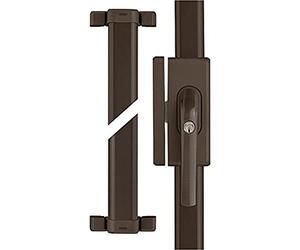 ABUS Verrou Supplémentaire Fenêtres FOS650 AL0145 - Serrure à Barre avec Cylindre Poussoir, à Verrouillage Identique - Niveau de Sécurité 10 - 73011 - Marron