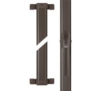 ABUS Verrou Supplémentaire pour Fenêtre FOS550 AL0125 - Barre de Sécurité Fenêtre avec Cylindre Poussoir, à Verrouillage Identique - Niveau de Sécurité 10 - 31792 - Marron