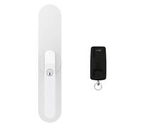 ABUS WINTECTO One avec Télécommande CFF3100 - Poignée de fenêtre motorisée intelligente avec alarme, pour fenêtres et portes-fenêtres - installation facile sans perçage - blanc
