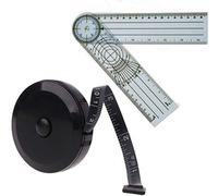 Abwan Ruban à mesurer Souple et règle Rigide, Ruban à mesurer pour Tissu, Couture, Tricot, Double Face, Lot de 2, 1,5 m et 36 cm