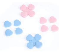 ABXY Heart Shape Silicone Game Controller Stickers,Compatible with Switch/OLED Joy Con (Pink & Blue)