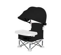 Ьaby Camping Chair - Ьaby Folding Dining Chair With Canopy | Portable Țoddler High Chairs Travel Seat With Tray | Lightweight Aluminum Feeding Chairs For Beach Camping